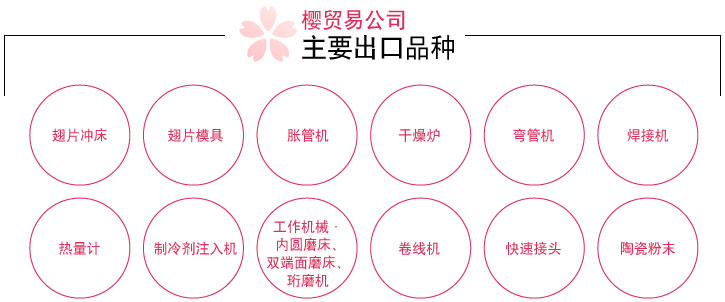 樱贸易（株）主要出口品种